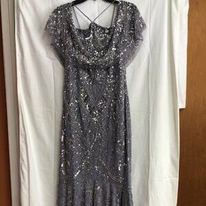 Aiden Mattox Sequined Halterneck Mermaid dress size 6